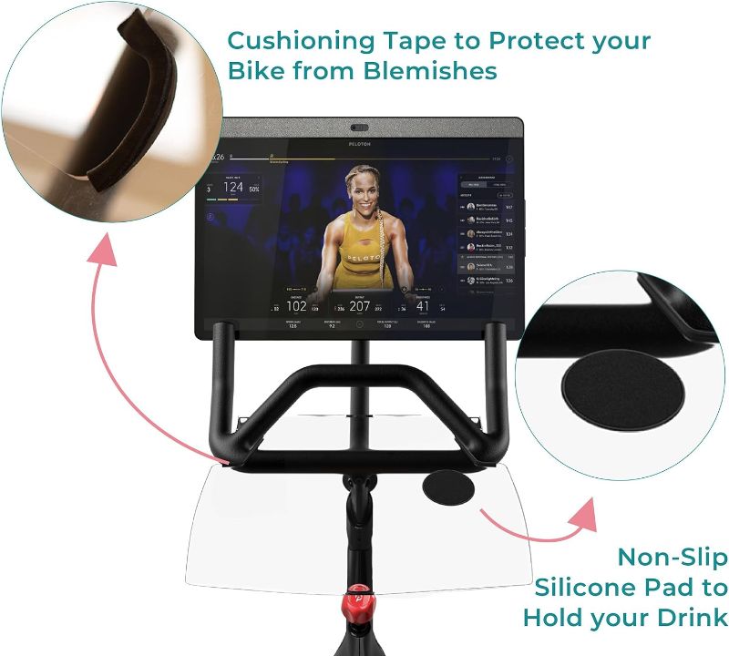 Photo 3 of (READ FULL POST) SELINA Portable Acrylic Desk Tray Table for Peloton Bike+, Compatible with Laptop, Tablet, Phone & More
