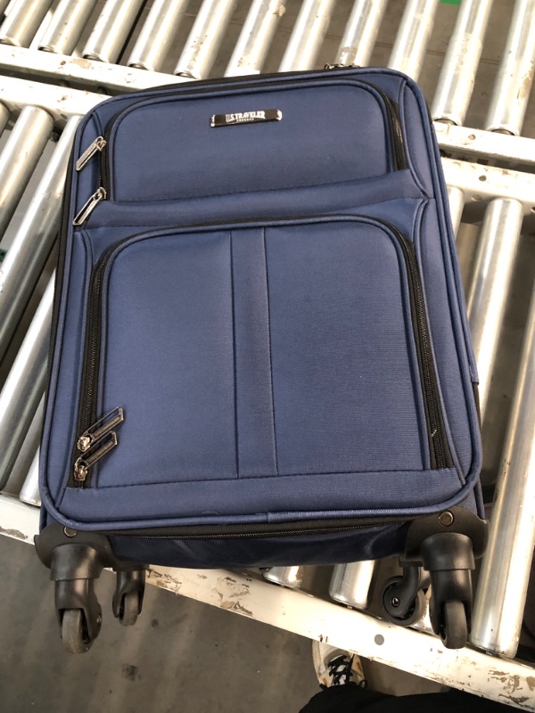 Photo 2 of (READ FULL POST) U.S. Traveler Anzio Softside Expandable Spinner Luggage, Navy, Carry-on 22-Inch Carry-on 22-Inch Navy