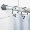 Photo 1 of  27 in. to 40 in. Aluminum Adjustable Tension Stall Shower Rod in Chrome