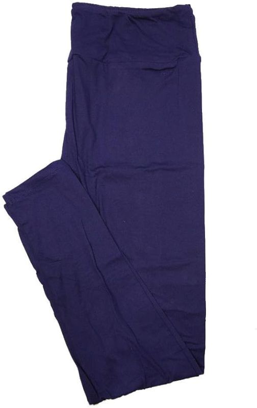 Photo 1 of  One Size OS Solid Dark Purple (410-49784) Womens Leggings fits Adult Sizes 2-10
