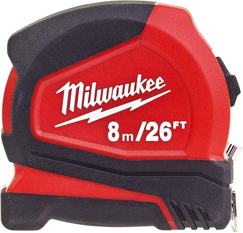 Photo 1 of 
Milwaukee 4932459596 8m/26ft Pro Compact Tape Measure, Red