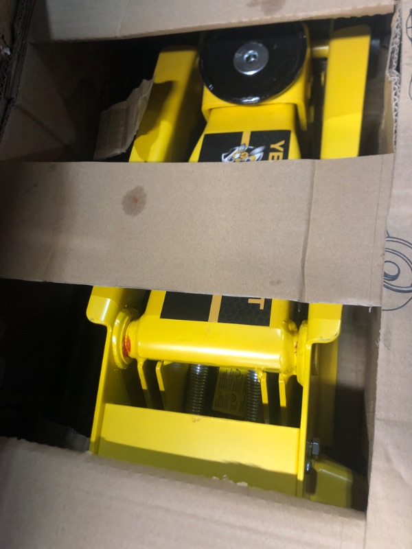 Photo 2 of YELLOW JACKET Hydraulic Floor Jack, Quickly Lift Car Jack with Dual Pumps, Heavy Duty Steel Service Jack, 3 Ton (6600 lb) Capacity Steel 3T dual pump