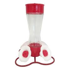 Photo 1 of **NON-REFUNDABLE/ BUNDLE OF 4** Style Selections Red/White Glass Hanging Tube Bird Feeder- 12-Oz Capacity
