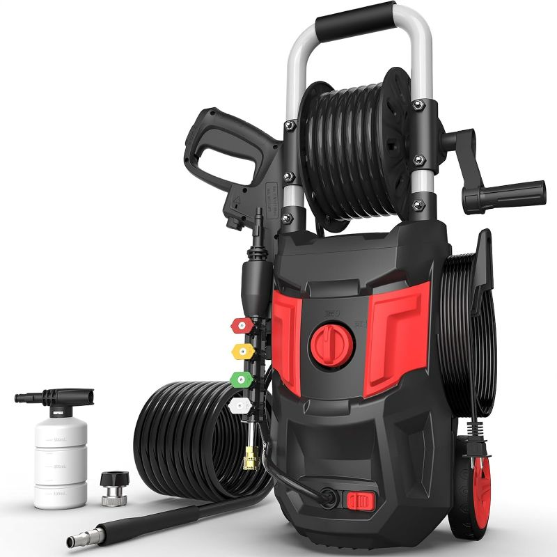 Photo 1 of (Similar to Stock Photo) Electric Pressure Washer,4500PSI Max 2.8 GPM 20FT Hose,35FT Power Cord 4 Different Tips Foam Cannon Power Washer
