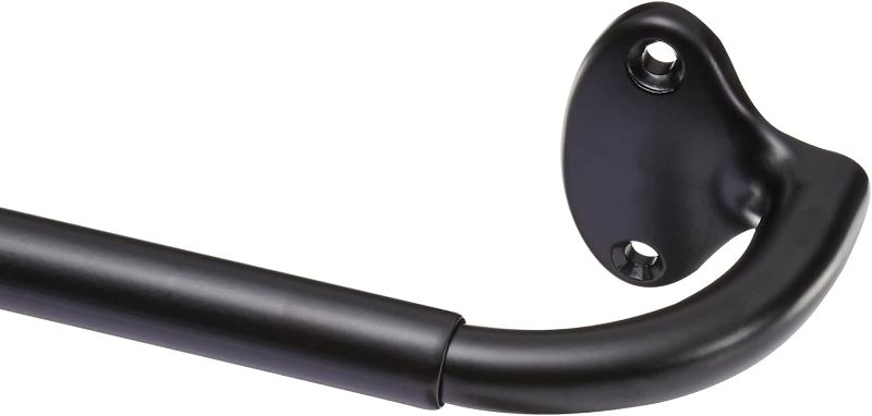 Photo 1 of (Similar to Stock Photo) Amazon Basics Room Darkening Blackout Curtain Rod - 48" to 88", Black
