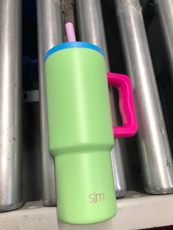 Photo 2 of (Similar to Stock Photo) Simple Modern Kids 24 oz Tumbler with Handle and Silicone Straw Lid | Spill Proof and Leak Resistant | Reusable Stainless Steel Bottle | Gift for Kids Boys Girls | Trek Collection |
