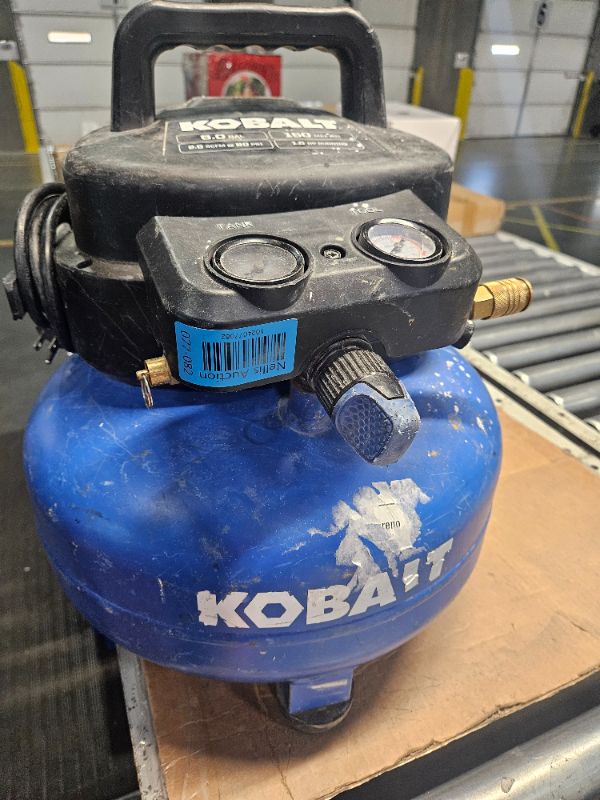 Photo 4 of **VERY USED READ NOTES AND SEE PHOTOS**
Kobalt 6-Gallons Portable 150 Psi Pancake Air Compressor kobalt  # #1101137