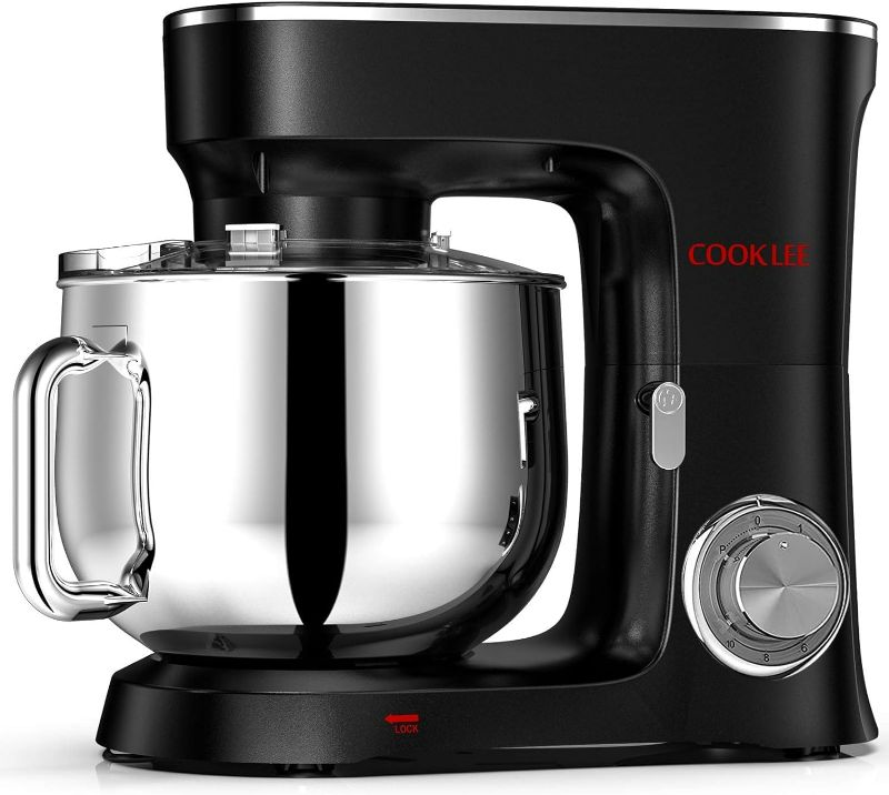 Photo 1 of ***NONREFUNDABLE - NOT FUNCTIONAL - FOR PARTS ONLY - SEE COMMENTS***
COOKLEE Stand Mixer, 9.5 Qt. 660W 10-Speed Electric Kitchen Mixer with Dishwasher-Safe Dough Hooks, Flat Beaters, Wire Whip & Pouring Shield Attachments for Most Home Cooks,SM-1551,Black