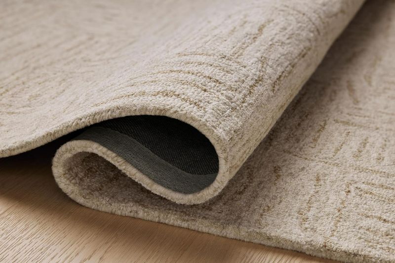 Photo 1 of (READ FULL POST) Loloi Chris Loves Julia Polly Collection POL-08 Smoke/Sand 5'-0" x 7'-6" Area Rug Smoke / Sand 5'-0" x 7'-6"