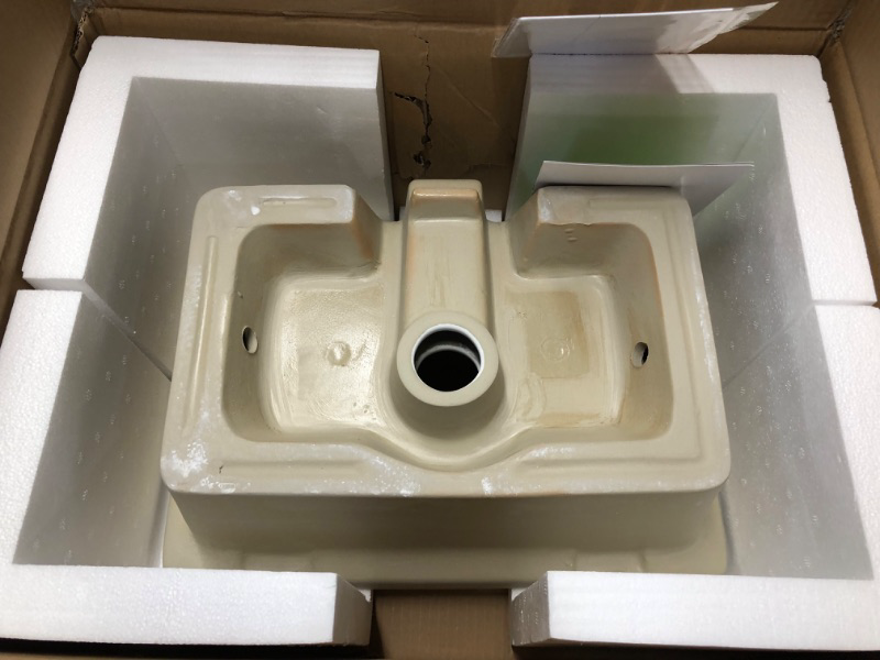 Photo 2 of (READ FULL POST) Bathroom Sink Undermount - Kichae 18 Inch Vanity Sink Modern White Rectangular Undermount Sink Porcelain Ceramic Lavatory Vanity Bathroom Sink