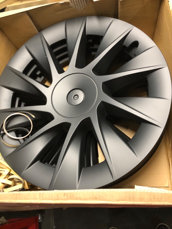 Photo 2 of **MISSING TESLA LOGO**
Tesla Model Y Hubcaps 20 inch Wheel Cover Fit 2019-2024 Tesla Model Y Original Rims 