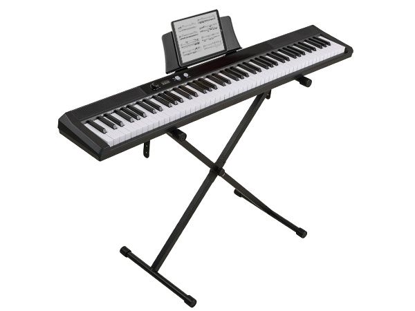 Photo 1 of ***USED - POWERS ON - UNABLE TO TEST FURTHER - PIANO ONLY - STAND AND OTHER ACCESSORIES MISSING - SEE PICTURES***
UISCOM 88 Key Piano Keyboard Beginner Electric Digital Piano with Full Size Semi Weighted Keys,Sustain Pedal, Power Supply, Stand, Carrying C