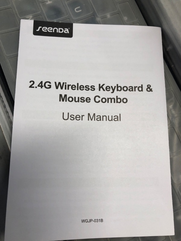 Photo 3 of seenda Rechargeable Wireless Keyboard and Mouse - Ultra-Thin Metal Keyboard with Low-Profile Keys, 2.4G Wireless Keyboard for Windows PC Laptop Computer - Black Rechargeable Wireless Keyboard Mouse Black