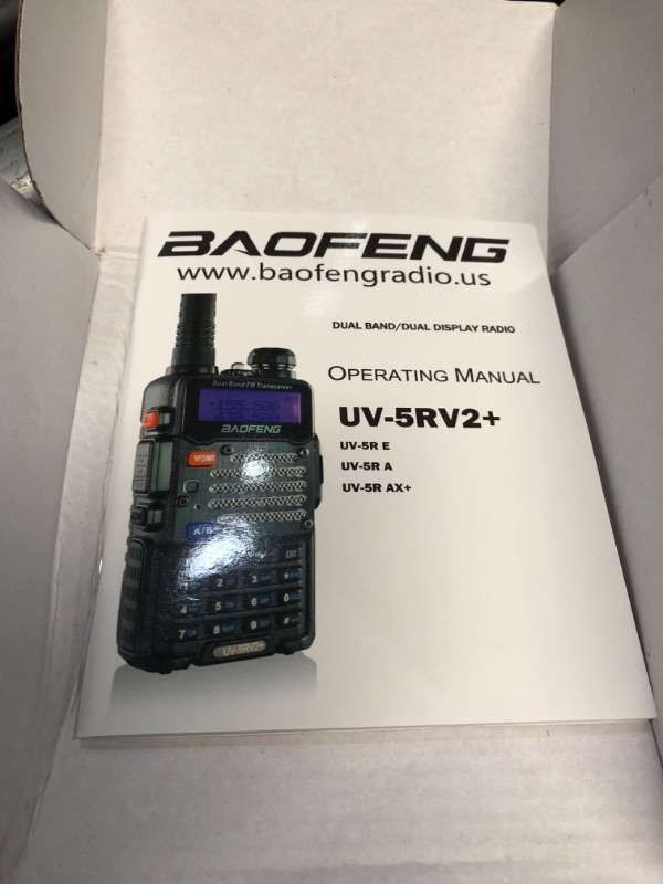 Photo 2 of **NON  REFUNDABLE NO RETURNS SOLD AS IS**parts only
BAOFENG UV-5R+ Plus Two Way Radio, Long Range for Adults Rechargeable with Earpiece, Walkie Talkie for Outdoors, 144-148 420-450MHz, Qualette Series, Royal Blue