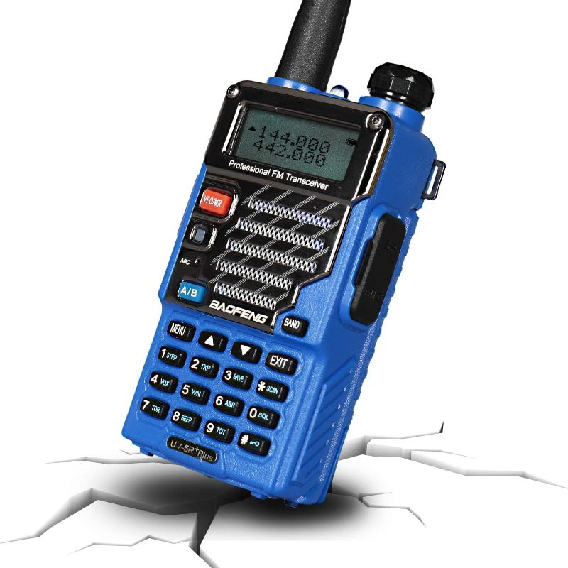 Photo 1 of BAOFENG UV-5R+ Plus Two Way Radio, Long Range for Adults Rechargeable with Earpiece, Walkie Talkie for Outdoors, 144-148 420-450MHz, Qualette Series, Royal Blue