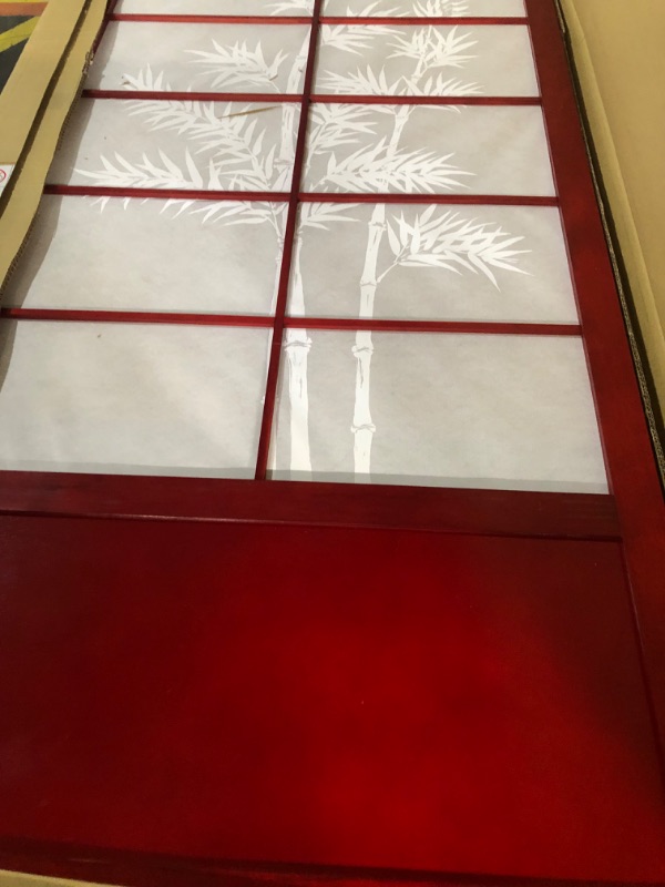 Photo 3 of [STOCK PHOTO FOR REFERENCE] SEE PICTURES**
Oriental Furniture Bamboo Tree Shoji Sliding Door Kit RED