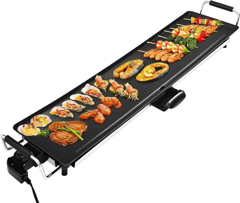 Photo 1 of (READ FULL POST) AEWHALE Electric Nonstick Extra Larger Griddle Grill-35" Teppanyaki Grill BBQ with Adjustable Temperature &Insulated Handles for Indoor/Outdoor 35" x 9"