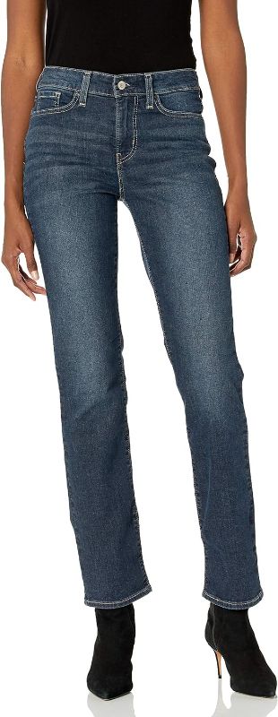 Photo 1 of Signature by Levi Strauss & Co. Gold Women's Curvy Totally Shaping Straight Jeans (Available in Plus Size) 8L
