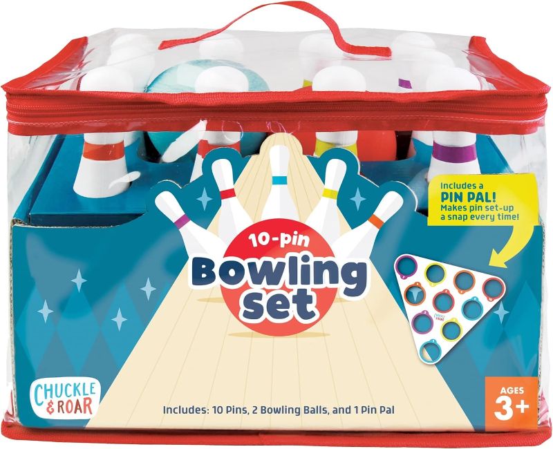 Photo 1 of Chuckle & Roar - 10 Pin Bowling Set - New Family Game Night Staple - Easy Setup and cleanup - Great for Indoor Game time - Ages 3 and up