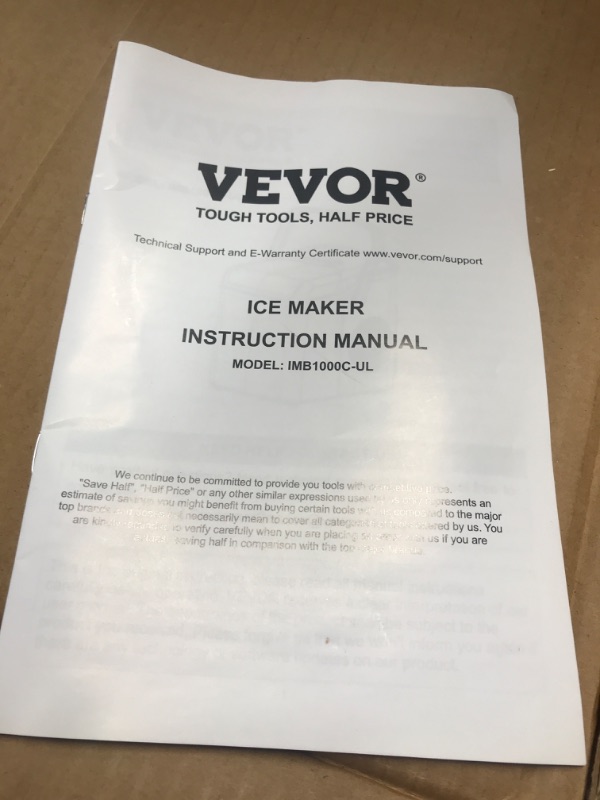 Photo 5 of (NON-REFUNDABLE) VEVOR Countertop Ice Maker, 9 Cubes Ready in 7 Mins, 26lbs in 24Hrs, Self-Cleaning Portable Ice Maker with Ice Scoop and Basket, Ice Machine with 2 Sizes Bullet Ice for Home Kitchen Office Bar Party

