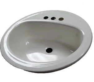 Photo 1 of **MINOR DAMAGE BOWL CHIPPED**
Laurel Round Drop-In Bathroom Sink in White
