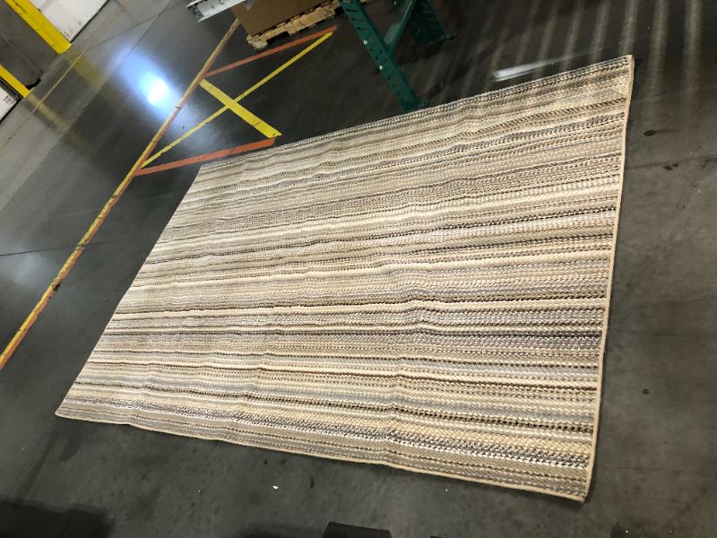 Photo 2 of ***USED - DIRTY - NO PACKAGING***
Garland Rug Carnival Stripe 9 Ft. x 12 Ft. Earth Tone Area Rug