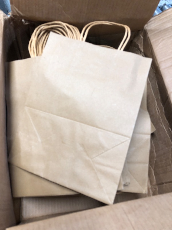 Photo 2 of (incomplete)(not full 100)100 Pack Medium Plain Natural Paper Bags