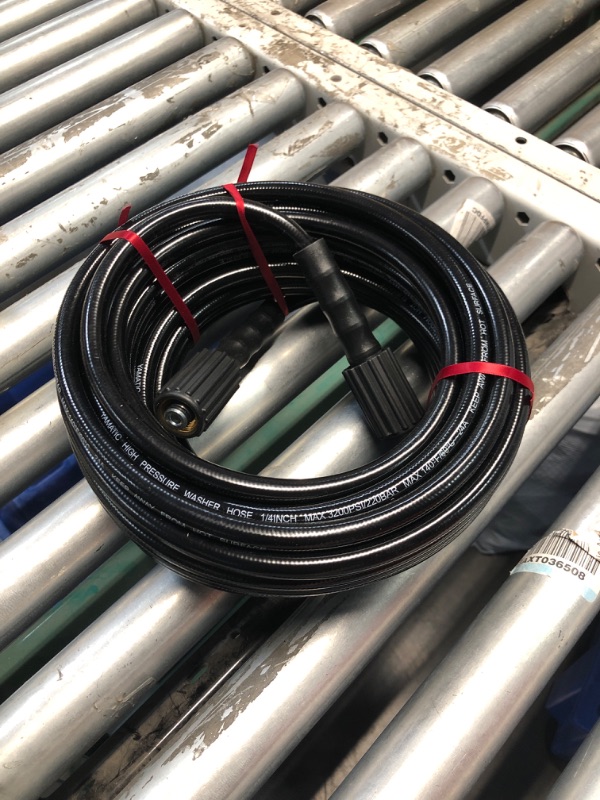 Photo 2 of (READ FULL POST) YAMATIC Kink Resistant Pressure Washer Hose 50FT 1/4" M22 Brass Fitting Power Washer Hose Replacement for Ryobi, Troy Bilt, Greenworks, 