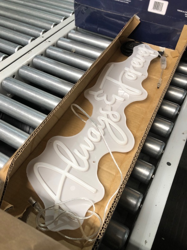 Photo 1 of Always & Forever Neon Sign Wedding Wall Decor Cold White Neon Light Signs