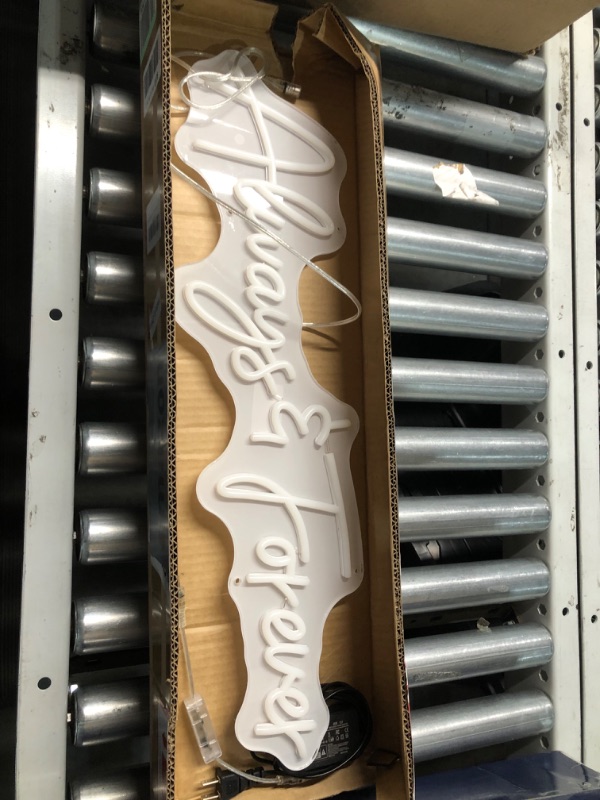 Photo 1 of Always & Forever Neon Sign Wedding Wall Decor Cold White Neon Light Signs