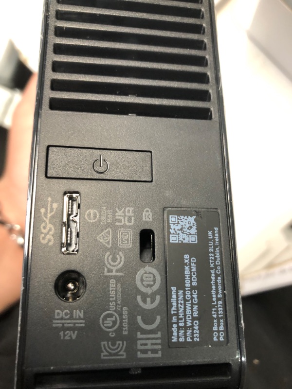 Photo 2 of **NON-REFUNDABLE, SOLD FOR PARTS, MAJOR DAMAGE,READ NOTES**
WD Elements 18TB USB 3.0 Desktop External Hard Drive Black