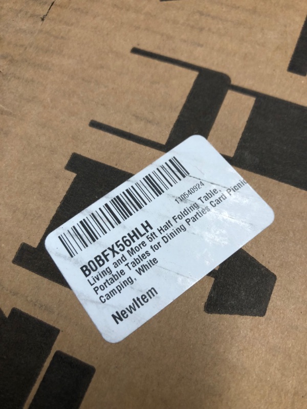 Photo 1 of Living and More 5ft Half Folding Table, White