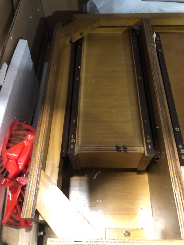 Photo 1 of SIMPLIHOME Acadian SOLID WOOD Rustic 48 Inch Wide Desk in Light Golden Brown, For the Office Desk, Writing Table, Workstation and Study Table Desk Light Golden Brown 48 inch