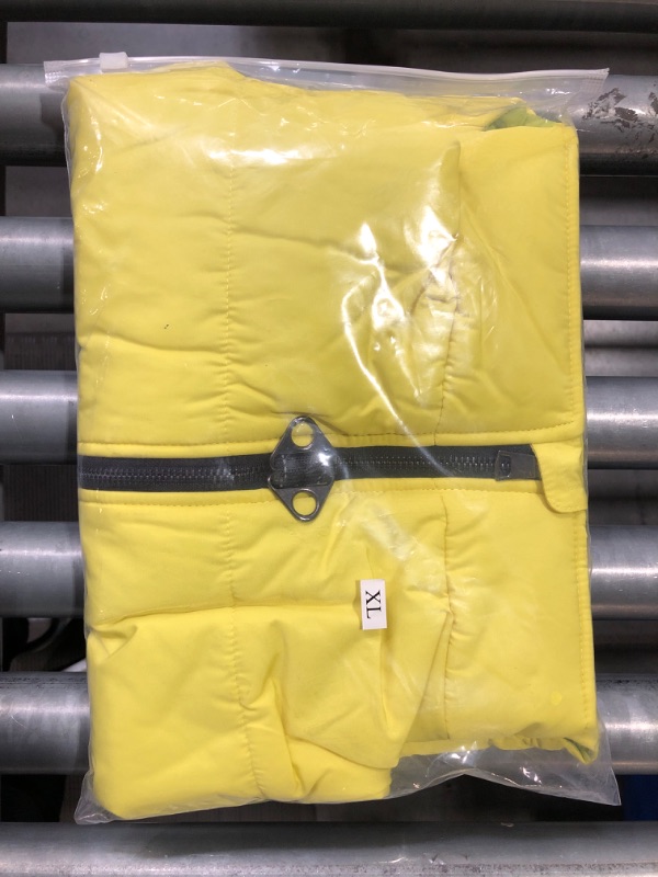 Photo 1 of (READ FULL POST) Dog Winter Vest with Cotton Lining, Waterproof Ultra Warm Dog Winter Coat Windproof Zippered Jacket Breathable Soft Dog Coat for Small Medium Large Dogs Yellow XL XL (medium dog -40lbs) Yellow