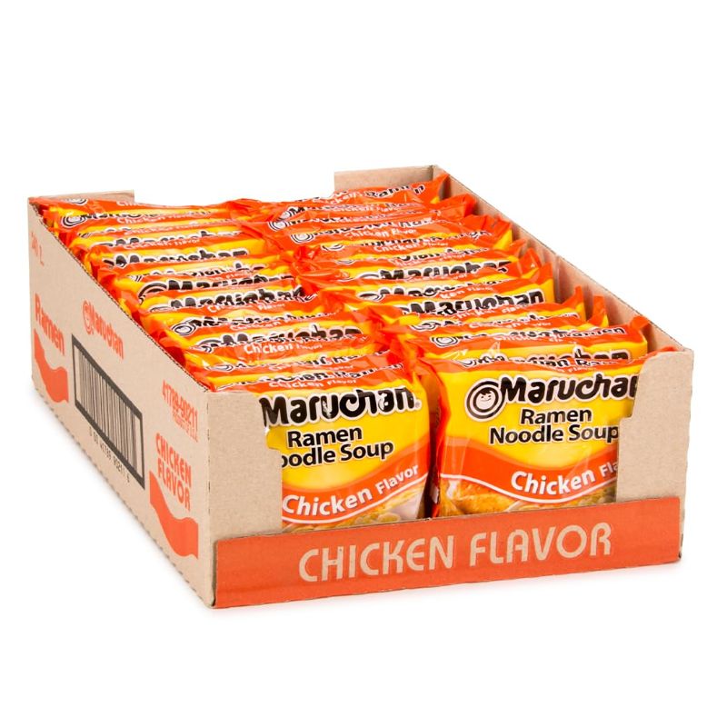 Photo 1 of (non refundable bundle 5 pack) Maruchan Ramen Chicken, Instant Ramen Noodles, Ready to Eat Meals, 3 Oz, 24 Count
