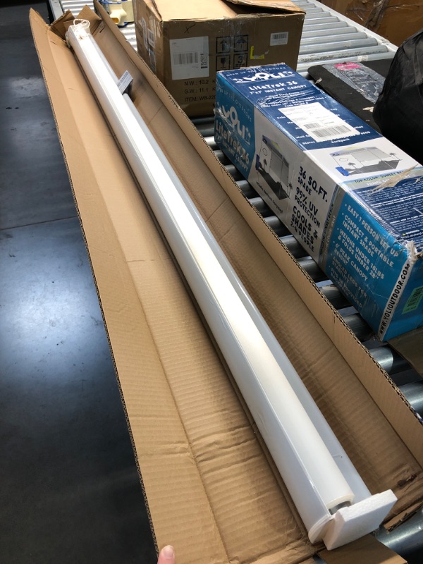 Photo 2 of (READ FULL POST) ChrisDowa 100% Blackout Roller Shade, Window Blind with Thermal Insulated, UV Protection Fabric. Total Blackout Roller Blind for Office and Home. Easy to Install. White,70" W x 72" H
