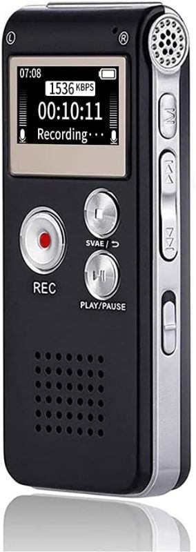 Photo 1 of 
Digital Voice Recorder 16GB Voice Recorder with Playback for Lectures - USB Rechargeable Dictaphone Upgraded Small Tape Recorder Device
