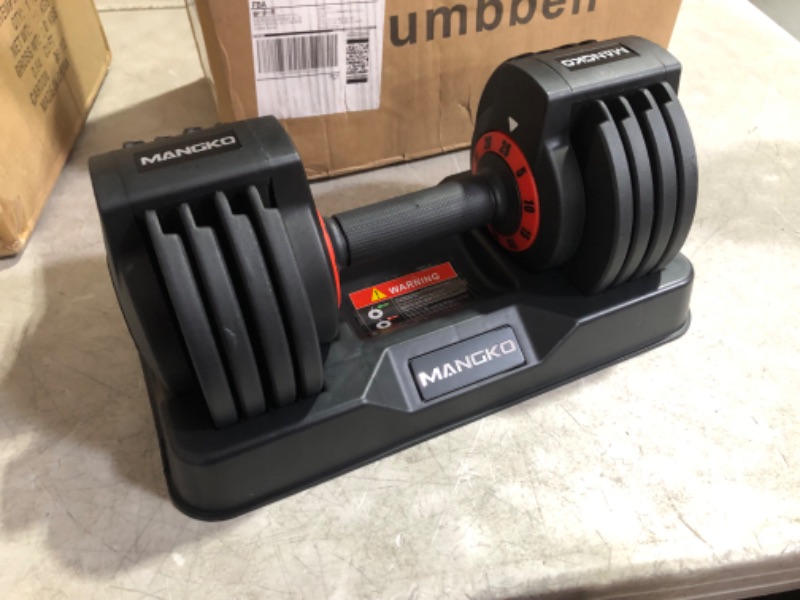 Photo 2 of ***USED***
Mangko Adjustable Dumbbell Set 25LB Dumbbells Weight 5 in 1 Free Weight Dumbbell with Anti-Slip Nylon Handle, Suitable for Home Gym Exercise Equipment 25LB-Single-Black