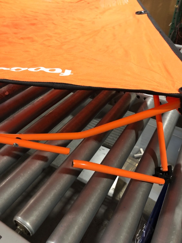 Photo 3 of **NON  REFUNDABLE NO RETURNS SOLD AS IS**PARTS ONLY**
Joovy Foocot Travel Cot Featuring a Steel Frame and Tough Polyester Fabric, Storage Pocket, and Easily Folds into Included Travel Bag – Holds Kids Up to 48” Tall or 75 Lbs (Orange)