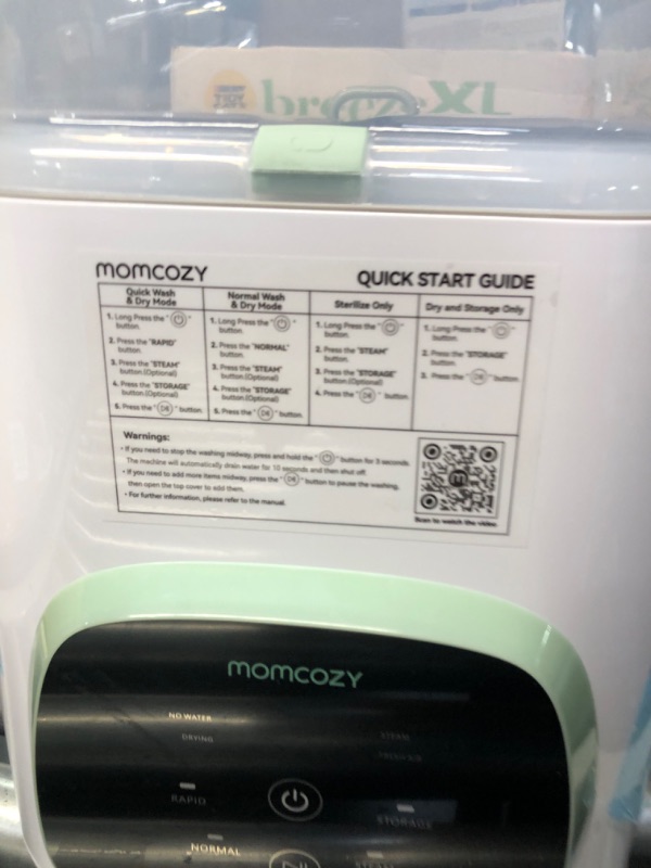 Photo 3 of *READ NOTES*
Momcozy Advanced Auto Baby Bottle Washer - Sterilizer & Dryer Combo for Easy Cleaning - Bottle Washer Machine for All Bottles, Pump Parts & Baby Item Care - Save Time & Effort