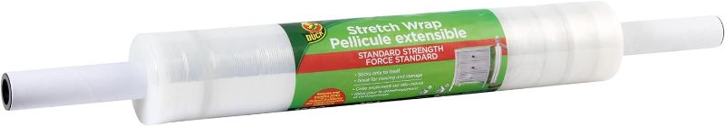 Photo 1 of Duck Brand Stretch Wrap With Handle, 20 Inch x 1000 Feet, Clear, Single Roll
