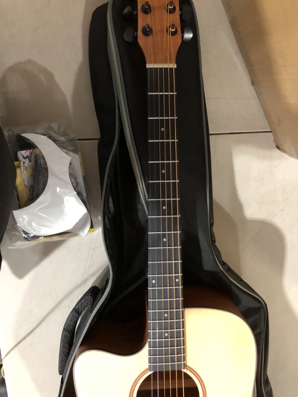 Photo 7 of (similar to stock photo) Donner Acoustic Guitar for Beginner Full Size Cutaway Acustica Guitarra & Acoustic Guitar Pickup