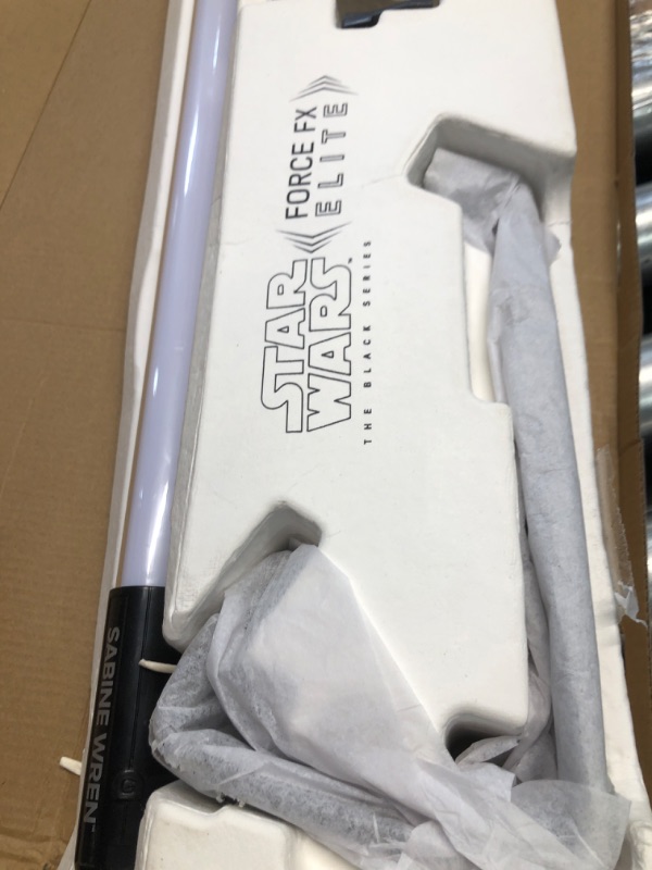 Photo 1 of STAR WARS The Black Series Sabine Wren Force FX Elite Electronic Lightsaber with Advanced LED and Sound Effects, Ages 14 and Up