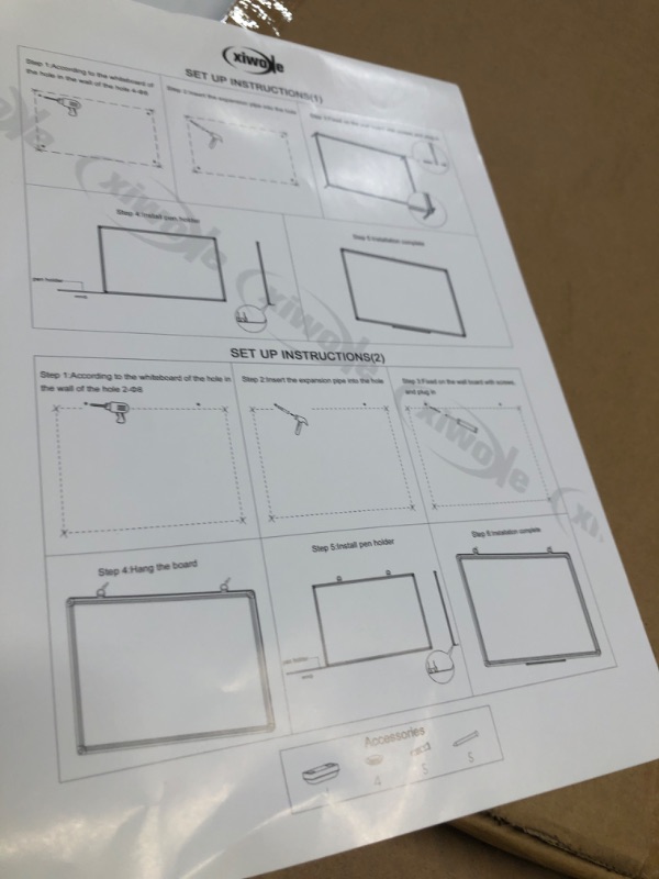 Photo 3 of Magnetic Dry Erase Board, Wall Mounted Whiteboard, 24 x 36 inch, Lightweight White Board, Wall Mounted Board for Kids, Home, Office, School… 24x36 INCH