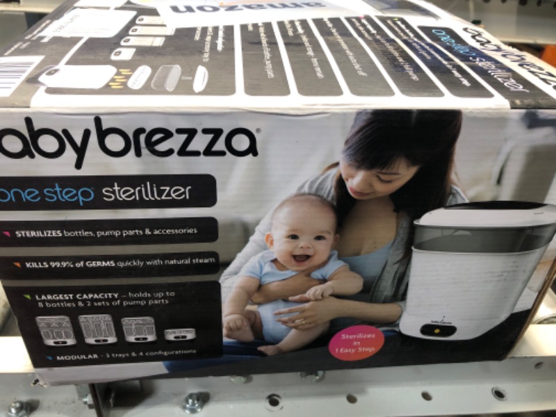 Photo 1 of Baby Brezza 4 in 1 Baby Bottle Sterilizer Machine – Largest Capacity Electric Steam Sterilization – Pacifiers, Breast Pump Parts + Universal Sterilizing for All Bottles: Plastic, Glass, Large, Small