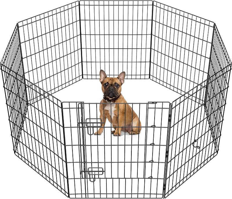 Photo 1 of **STOCK PHOTO FOR REFERENCE ONLY**
Yaheetech 30" High 8 Panel Foldable Metal Dog Exercise Pen Pet Playpen Dog Fence Outdoor & Indoor Use for Small Animals with Door Black
SILVER