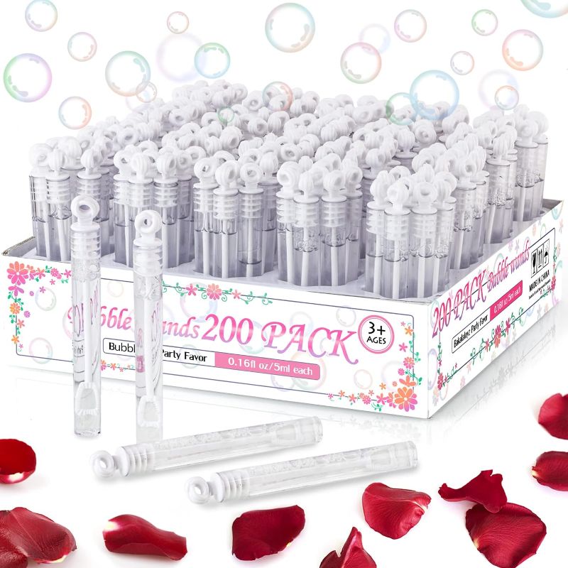 Photo 1 of SIMGOING MINI BUBBLE WANDS CLEAR WHITE 200PCS