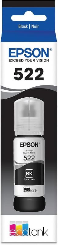 Photo 1 of Epson T522 EcoTank Ink Ultra-high Capacity Bottle Black (T522120-S) for Select EcoTank Printers & T522 EcoTank Ink Ultra-high Capacity Bottle Yellow (T522420-S) for Select EcoTank Printers Ink + Ink Yellow