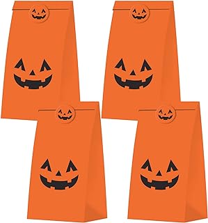 Photo 1 of KERINGO 30 PCS Halloween Pumpkin Gift Bags for Pumpkin Decor Tote Party Favor Goody Candy Gift Bag Trick or Treat Bags for Pumpkin Decorations Party Favors for Kids Adults Halloween Party Decorations