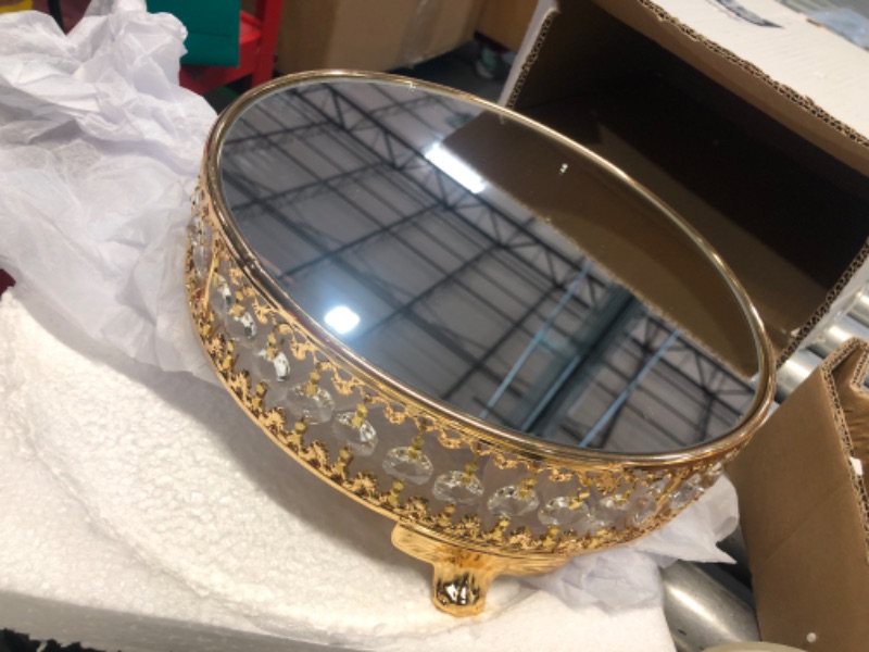 Photo 2 of [READ NOTES]
12 Inch Gold Cake Stand with Crystal Metal Round Cake Holder for Wedding Birthday Party Reception Celebration